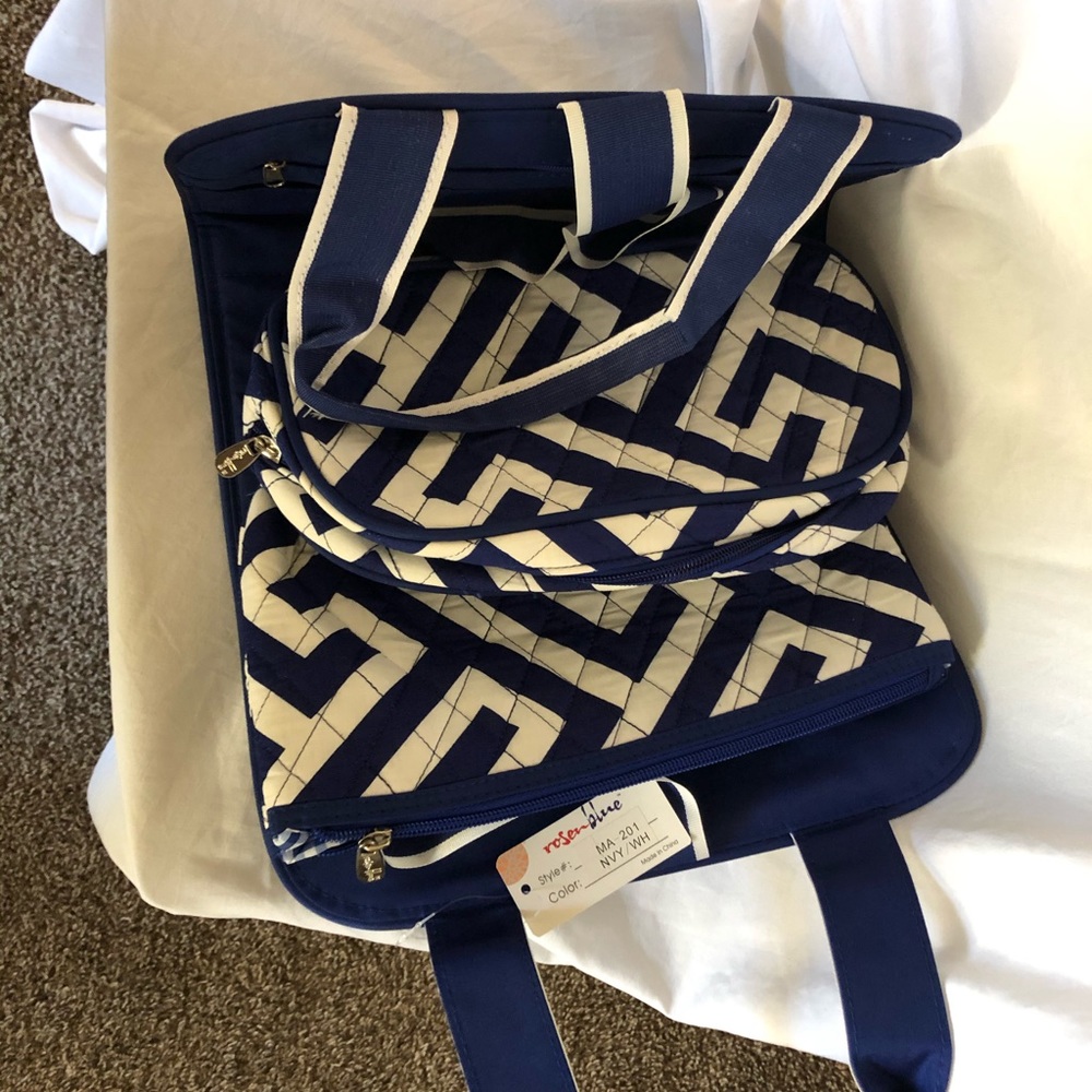 Quilted makeup kit bag.